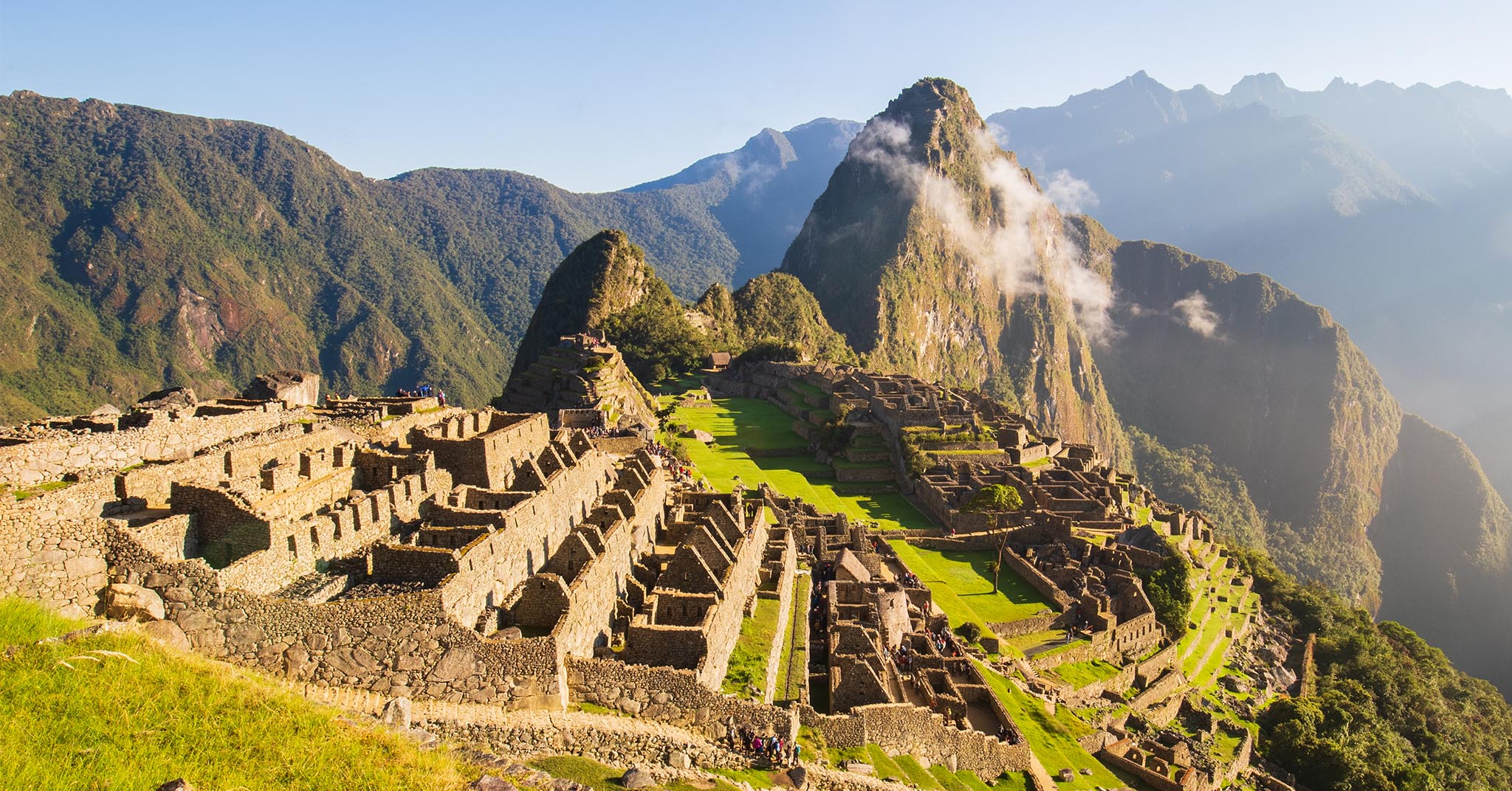 Machu Picchu in early sunlight.